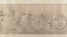 Family Visit, Unidentified artist, Handscroll; ink and color on paper, China