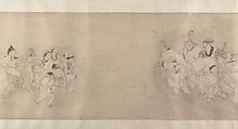 Family Visit, Unidentified artist, Handscroll; ink and color on paper, China