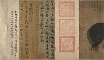 Horse and groom, Unidentified artist (16th century) fake inscription by Song emperor Huizong, Handscroll; ink and color on silk, China