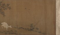 Landscape with goats, Unidentified artist, Handscroll; ink and color on silk, China