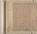 Portrait of a Member and Record of the Wang Family, Unidentified artist, Handscroll; calligraphy, ink on paper; portrait, ink and color on paper, China