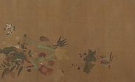 Flowers and Insects, Unidentified artist, Handscroll; ink and color on silk, China