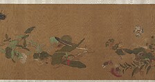 Flowers and Insects, Unidentified artist, Handscroll; ink and color on silk, China