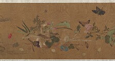 Flowers and Insects, Unidentified artist, Handscroll; ink and color on silk, China