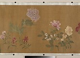 The Hundred Flowers, Attributed to Wang Yuan (Chinese, ca. 1280–after 1349), Handscroll; ink and color on silk, China