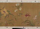 The Hundred Flowers, Attributed to Wang Yuan (Chinese, ca. 1280–after 1349), Handscroll; ink and color on silk, China
