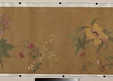 The Hundred Flowers, Attributed to Wang Yuan (Chinese, ca. 1280–after 1349), Handscroll; ink and color on silk, China
