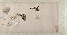 Flowers and Butterflies, Attributed to Ma Quan (active first half of 18th century), Handscroll; ink and color on paper, China