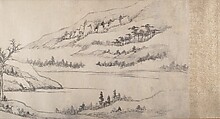 River Landscape in Autumn, Attributed to Luo Mu (Chinese, 1622–1706), Handscroll; ink on paper, China