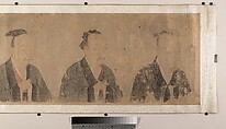 Twenty-five bust portraits of famous scholars, Unidentified artist, Handscroll; ink and color on paper, China