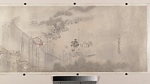 Landscape of the four seasons in the styles of old masters, Wei Zhike (Chinese, active ca. 1600–after 1636), Handscroll; ink and color on paper, China