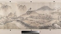 Landscape of the four seasons in the styles of old masters, Wei Zhike (Chinese, active ca. 1600–after 1636), Handscroll; ink and color on paper, China
