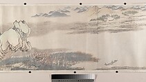 Landscape of the four seasons in the styles of old masters, Wei Zhike (Chinese, active ca. 1600–after 1636), Handscroll; ink and color on paper, China