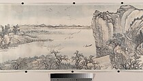 Landscape in the Style of Juran and Yan Wengui, Wang Hui (Chinese, 1632–1717), Handscroll; ink and color on paper, China