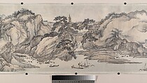 Landscape in the Style of Juran and Yan Wengui, Wang Hui (Chinese, 1632–1717), Handscroll; ink and color on paper, China
