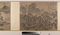 Landscapes, Tang Yin (Chinese, 1470–1524), Eight album leaves mounted as a handscroll; ink and color on silk, China