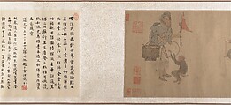 Beggars, Unidentified artist Chinese, after Zhou Chen (ca 1455-after 1536), Handscroll; ink and color on paper, China