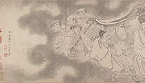 The Sixteen Luohans, Attributed to Qiu Ying (Chinese, ca. 1495–1552), Handscroll; ink on paper, China