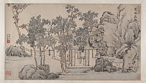 The Cassia Grove Studio, Wen Zhengming (Chinese, 1470–1559), Handscroll; ink and color on paper, China