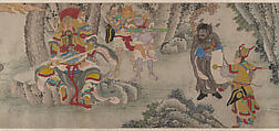 Searching the Mountains for Demons, Zheng Zhong (Chinese, active ca. 1612–48), Handscroll; ink and color on paper, China