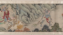 Searching the Mountains for Demons, Zheng Zhong (Chinese, active ca. 1612–48), Handscroll; ink and color on paper, China