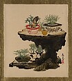 Lacquer Paintings of Various Subjects: Bonsai, Shibata Zeshin Japanese, Lacquer on paper, Japan