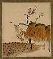 Lacquer Paintings of Various Subjects: Stack of Rice and Dragonflies, Shibata Zeshin Japanese, Lacquer on paper, Japan