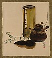 Lacquer Paintings of Various Subjects: Sencha Tea Set, Shibata Zeshin Japanese, Lacquer on paper, Japan