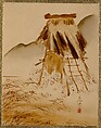 Rice-Drying Frame, Shibata Zeshin Japanese, Album leaf; lacquer on paper, Japan