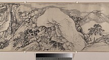 Traveling Amid Streams and Mountains, Liu Yu (Chinese, 1620–after 1689), Handscroll; ink on paper, China