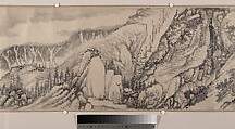 Traveling Amid Streams and Mountains, Liu Yu (Chinese, 1620–after 1689), Handscroll; ink on paper, China