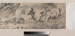Landscape, Unidentified artist, Handscroll; ink and color on paper, China