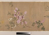 One Hundred Flowers, After Yun Shouping (Chinese, 1633–1690), Handscroll; ink and color on silk, China