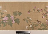 One Hundred Flowers, After Yun Shouping (Chinese, 1633–1690), Handscroll; ink and color on silk, China