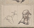Album of Sketches by Katsushika Hokusai and His Disciples, Katsushika Hokusai (Japanese, Tokyo (Edo) 1760–1849 Tokyo (Edo)), Album of ninety-seven leaves; ink and color on paper, Japan