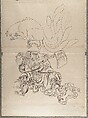 Album of Sketches by Katsushika Hokusai and His Disciples, Katsushika Hokusai (Japanese, Tokyo (Edo) 1760–1849 Tokyo (Edo)), Album of ninety-seven leaves; ink and color on paper, Japan