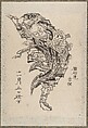Album of Sketches by Katsushika Hokusai and His Disciples, Katsushika Hokusai (Japanese, Tokyo (Edo) 1760–1849 Tokyo (Edo)) and others, Album of one hundred and nine leaves; ink on paper, ink and color on paper, Japan