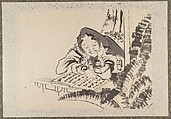 Album of Sketches by Katsushika Hokusai and His Disciples, Katsushika Hokusai (Japanese, Tokyo (Edo) 1760–1849 Tokyo (Edo)) and others, Album of one hundred and nine leaves; ink on paper, ink and color on paper, Japan