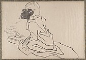 Album of Sketches by Katsushika Hokusai and His Disciples, Katsushika Hokusai (Japanese, Tokyo (Edo) 1760–1849 Tokyo (Edo)), Album of ninety-seven leaves; ink and color on paper, Japan
