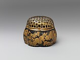 Incense Burner in the Shape of a Melon with Autumn Flowers and Grasses, Lacquer with sprinkled gold decoration in Kōdaiji style; gilt-bronze cover, Japan