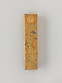 Covered Box with Design of Pine, Bamboo, and Cherry Blossom, Sprinkled gold on lacquer (maki-e), Japan