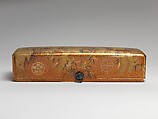 Box with Design of Pine, Bamboo, and Cherry Blossom, Sprinkled gold on lacquer (maki-e), Japan