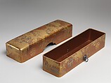 Box with Design of Pine, Bamboo, and Cherry Blossom, Sprinkled gold on lacquer (maki-e), Japan