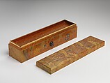 Box with Design of Pine, Bamboo, and Cherry Blossom, Sprinkled gold on lacquer (maki-e), Japan
