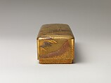 Box with Design of Pine, Bamboo, and Cherry Blossom, Sprinkled gold on lacquer (maki-e), Japan