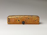 Box with Design of Pine, Bamboo, and Cherry Blossom, Sprinkled gold on lacquer (maki-e), Japan