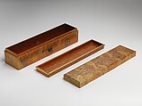 Box with Design of Pine, Bamboo, and Cherry Blossom, Sprinkled gold on lacquer (maki-e), Japan