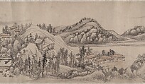 Remote Valleys, Sounds of Waterfalls, Deep Forests, Liu Yu (Chinese, 1620–after 1689), Handscroll; ink and color on paper, China