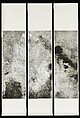 Shadow Curtains-Gatherings #2, Michael Cherney  American, Set of three photographic hanging scrolls; ink on paper, China