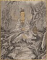 White-Robed Kannon

, Kawanabe Kyōsai 河鍋暁斎  Japanese, Album leaf; ink and color on silk, Japan